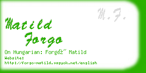 matild forgo business card